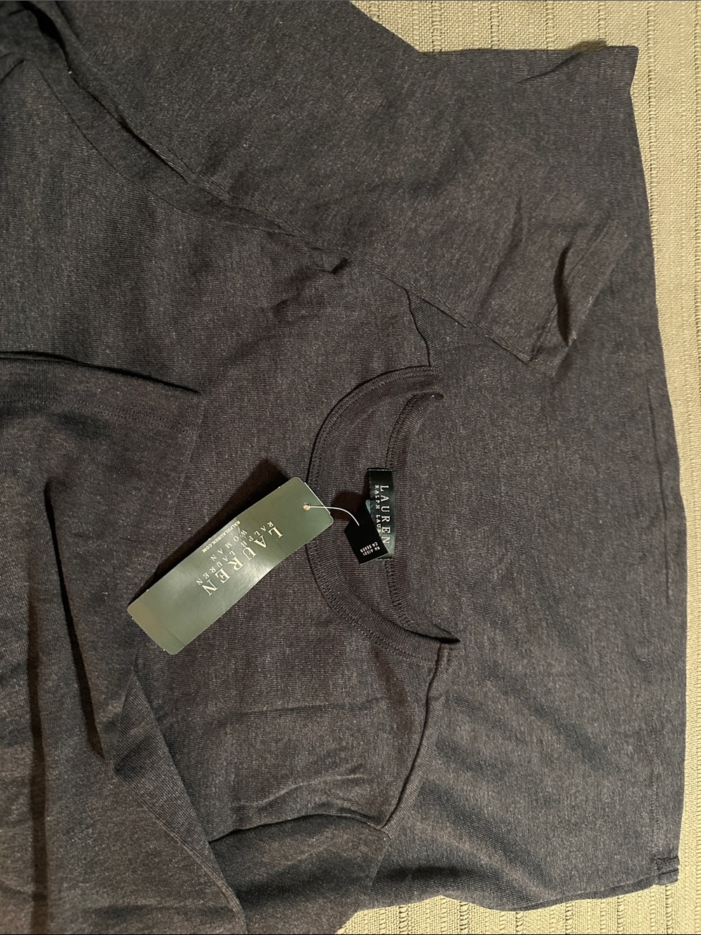 Lauren Ralph Lauren Men's Dark Charcoal Crewneck Sweater